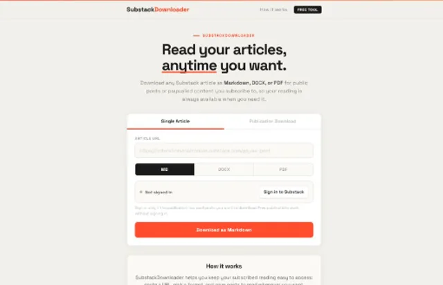 Substack & Beehiiv Downloader preview